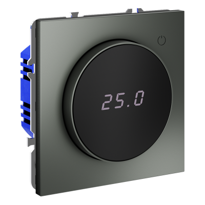 Фото Терморегулятор электронный для теплого пола Voltum S70, титан, VLS070106