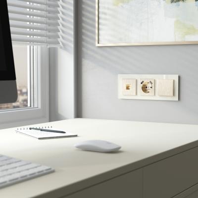 Фото Клавиша для выключателя перекрестного Werkel W1119010 шампань рифленый