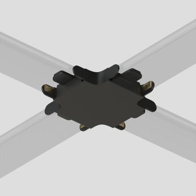 Фото Х-коннектор для шинопровода Denkirs Air Base TR5234-BK