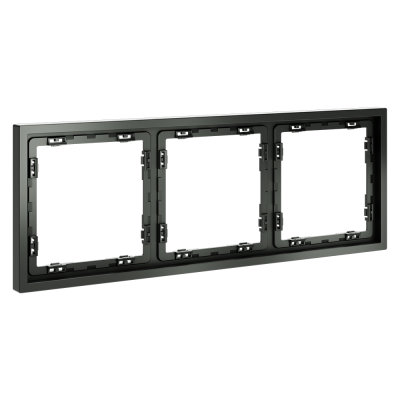 Фото Рамка пластиковая на 3 поста Voltum S70, титан, VLS100306