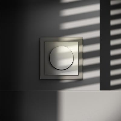 Фото Диммер встраиваемый поворотно-нажимной 600 Вт Voltum S70, шелк, VLS070304