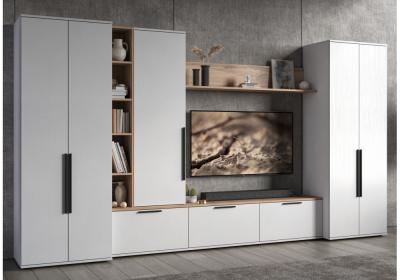 Фото Готовая гостиная Woodville Филеста белый / дуб вотан комплектация 2