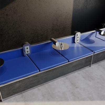 Фото Рамка стеклянная на 3 поста Voltum S70, сталь, VLS110305