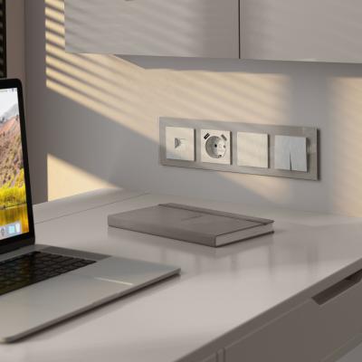 Фото Накладка для USB розетки Werkel W1179513 перламутровый рифленый