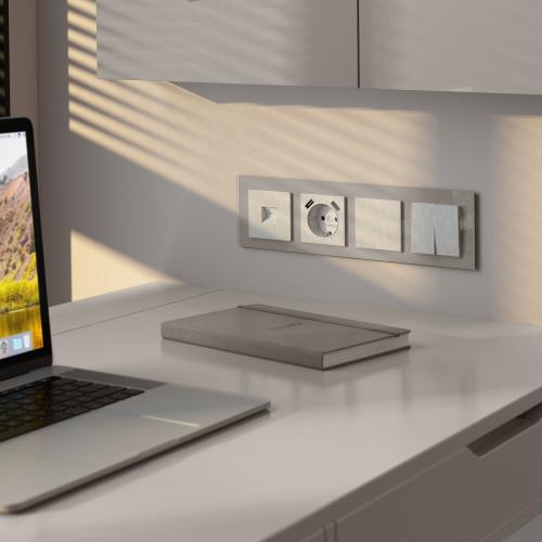 Фото Накладка для USB розетки Werkel W1179513 перламутровый рифленый