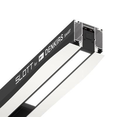 Фото Шинопровод трековый для натяжных потолков Denkirs Smart Slott TR2014-BK, черный