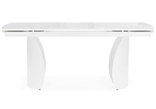 Фото Керамический стол Woodville Готланд 180(240) statuario titan gloss / белый