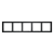 Рамка пластиковая на 5 постов Voltum S70, графит, VLS100507