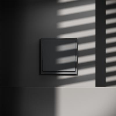 Фото Проходной переключатель одноклавишный Voltum S70, графит, VLS010307