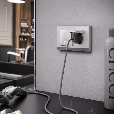 Фото Рамка из пластика для двойной розетки Werkel Stark W0081806 серебряный