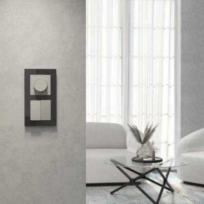 Фото Выключатель двухклавишный проходной Werkel W1222004 дымчатый