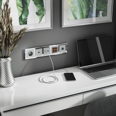 Фото Розетка HDMI Werkel WL06-60-11 серебряный