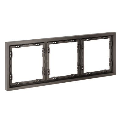 Фото Рамка пластиковая на 3 поста Voltum S70 VLS100314, капучино