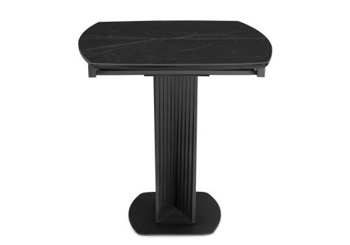 Фото Керамический стол Notta Вейл 160(205) черный мрамор / черный