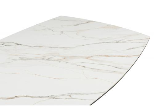 Фото Керамический стол Notta Вейл 160(205) gilt white / черный