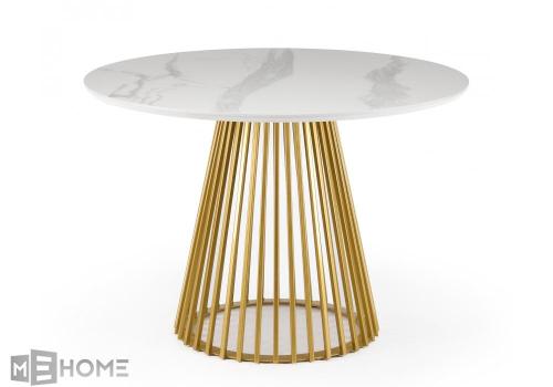 Фото Керамический стол Notta Нэнси 110 patagonoa bianco repose / золото