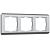 Рамка из поликарбоната на 3 поста Werkel Stream W0032106 серебряный