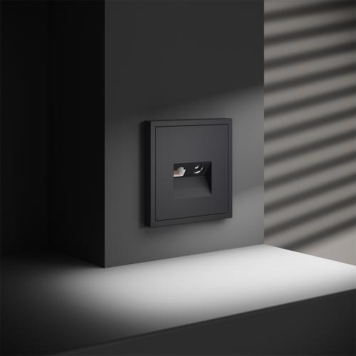 Фото Розетка ТВ+Ethernet RJ-45 кат.6 Voltum S70 VLS060707, графит