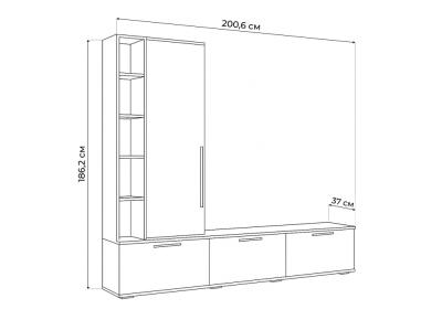 Фото ТВ-тумба Woodville Филеста шиншилла серая / дуб вотан