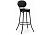 Барный стул Woodville Satearant черный полимер / темный мусс
