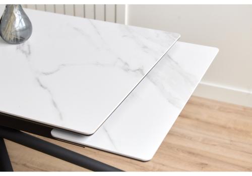 Фото Керамический стол Notta Мэриан 120(180) snow alpin white / черный