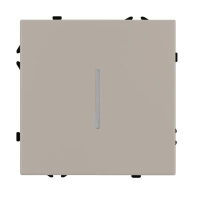 Фото Выключатель одноклавишный с подсветкой Arlight Nobe 059424 кашемир