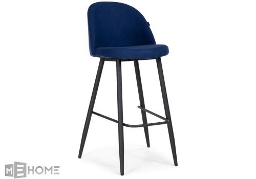 Фото Барный стул Woodville Сондре темно-синий / черный
