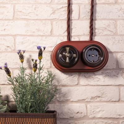 Фото Ретро кабель витой 3х1,5 итальянский орех Werkel W6453525 под заказ