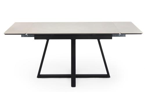 Фото Керамический стол Notta Памелла 140(200) carmen light grey / черный