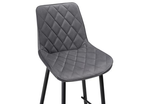 Фото Барный стул Woodville Баодин темно-серый / черный