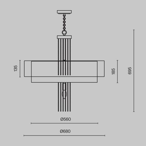 Фото Подвесной светильник Maytoni Impressive MOD151PL-05G