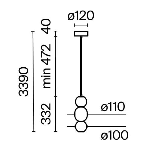 Фото Подвесной светильник Maytoni Drop MOD273PL-L16CH3K