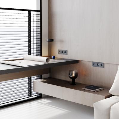 Фото Рамка пластиковая на 3 поста Voltum S70, графит, VLS100307