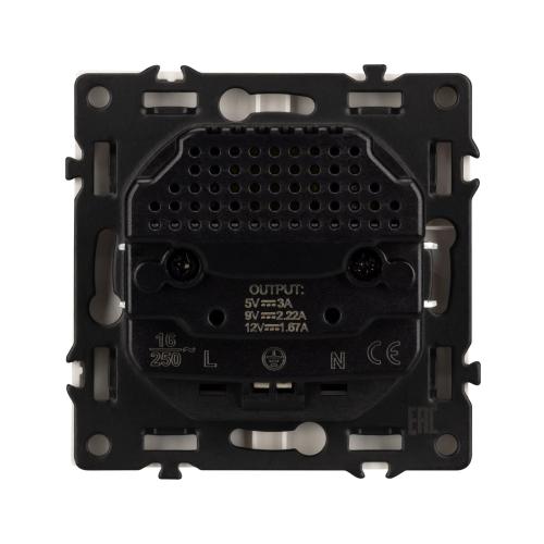 Фото Розетка с USB Type A+C Arlight Nobe 054284 белый