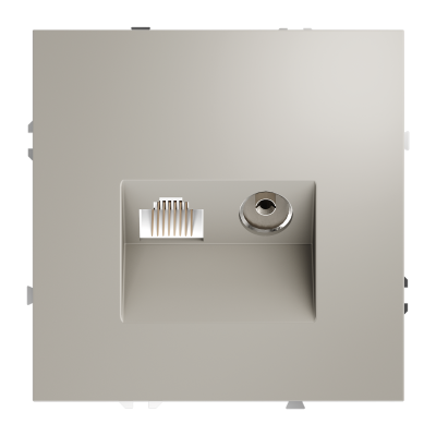 Фото Розетка ТВ+Ethernet RJ-45 кат.6 Voltum S70 VLS060703, кашемир