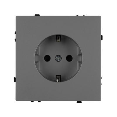 Фото Розетка с заземлением Arlight Nobe 054279 серый