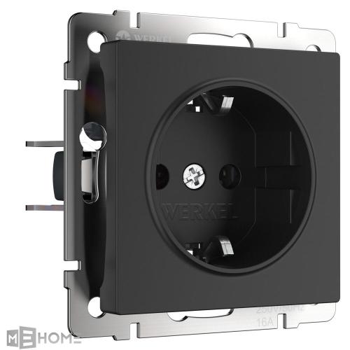 Фото Розетка Werkel W1171008 черный матовый