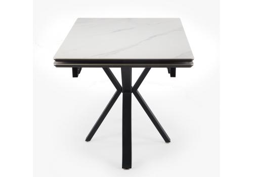 Фото Керамический стол Notta Старлайт 140(200) snow alpin white / черный