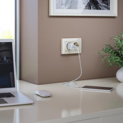 Фото Рамка из поликарбоната для двойной розетки Werkel Snabb Basic W0082003 слоновая кость