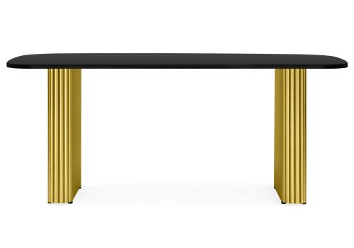 Фото Стол деревянный Notta Бавария B 160 х 90 черная пленка шагрень / золото