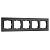 Рамка из стекла на 5 постов Werkel Senso W0053108 черный soft-touch