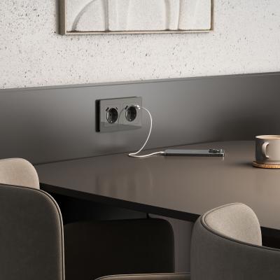 Фото Розетка с USB тип A+C Werkel W1171744 графит акрил