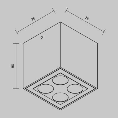 Фото Потолочный уличный светильник Maytoni Ares O309CL-L8GF3K