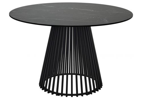 Фото Стол керамический Woodville Terni 120 керамика черный мрамор матовый matt black marble solid ceramic / черный