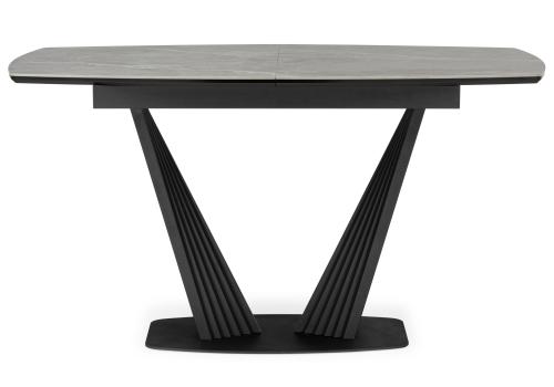 Фото Керамический стол Notta Вейл 140(180) larka grey / черный