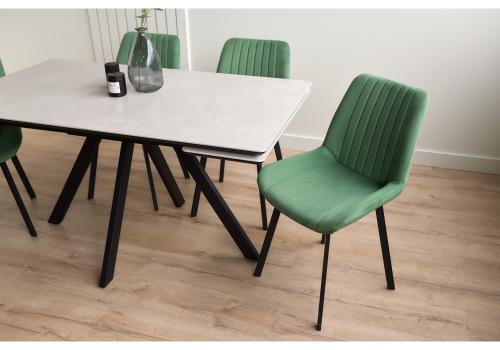 Фото Керамический стол Notta Вилли 140(200) carmen light grey / черный