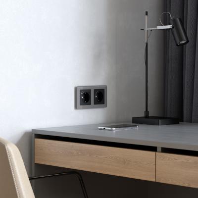 Фото Рамка из акрила на 2 поста Werkel Acrylic W0022704 графит