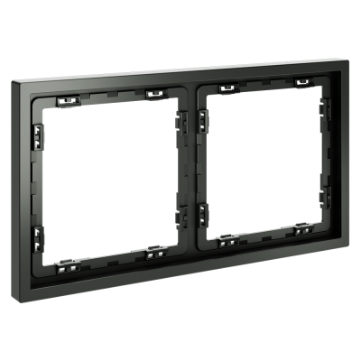 Фото Рамка пластиковая на 2 поста Voltum S70, титан, VLS100206