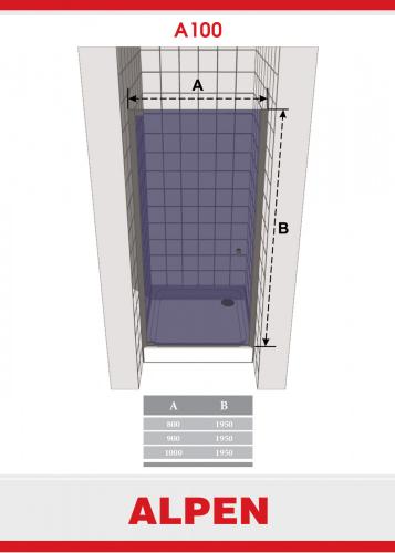 Фото Душевая дверь в нишу ALPEN A100-80