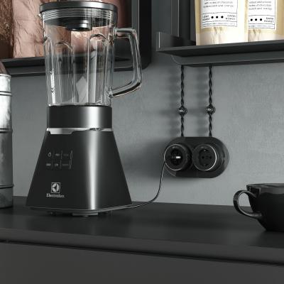 Фото Розетка с заземлением Werkel Vintage W5871051 черный матовый/хром